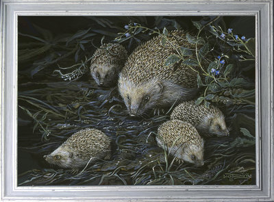 Image of By the Light of the Moon ~ Hedgehog Family
